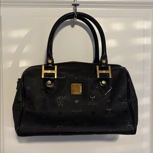 MCM Coated Canvas Boston Bag (GUC) Made in Germany